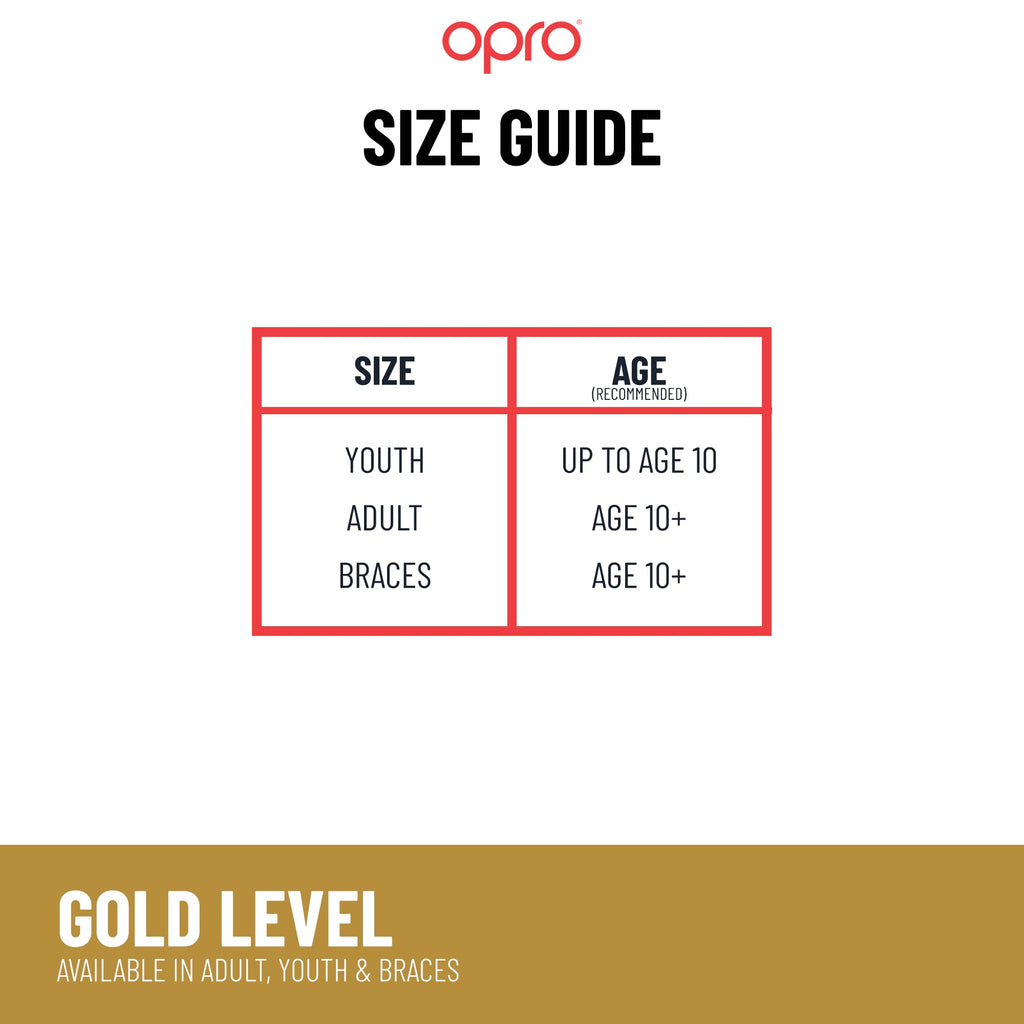 Opro Gold Level Ufc Mouthguard, Adults And Junior Sports Mouth Guard For Kids, Featuring Revolutionary Fitting Technology For Uf
