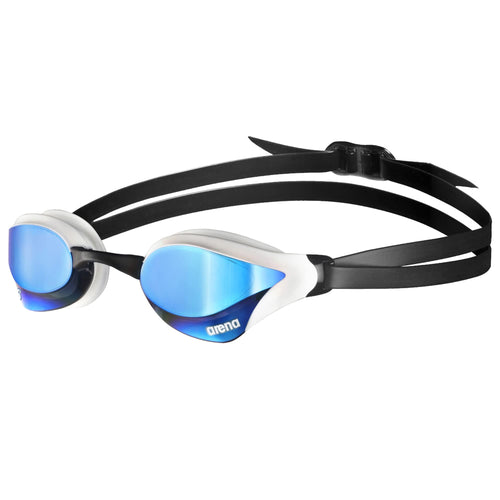 Arena Unisex Cobra Core Swipe Anti-Fog Racing Swim Goggles For Men And Women Polycarbonate Mirror Lens, Bluewhite