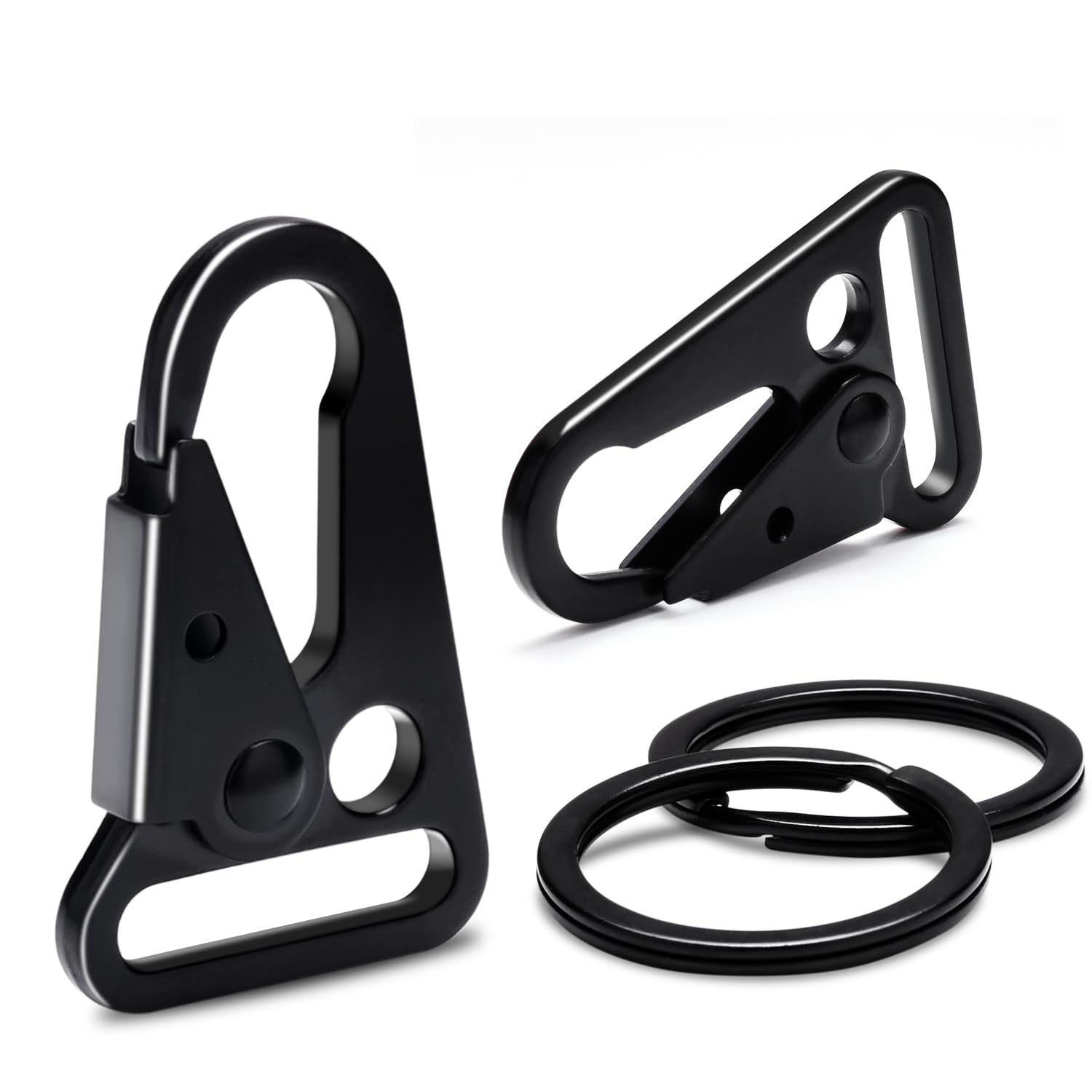 12 Sets Metal Tactical Snap Hook 1-Inch Car Keys Chain Clip Heavy Duty Keychain Attachments For Paracord Bracelets Necklaces Mol