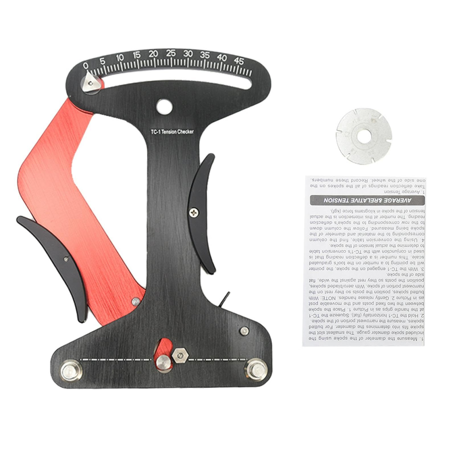 Trivolein Bicycle Spoke Tension Meter, Aluminum Alloy Wheel Spoke Tension Gauge with Caliper, Bike Indicator Meter Tensiometer T