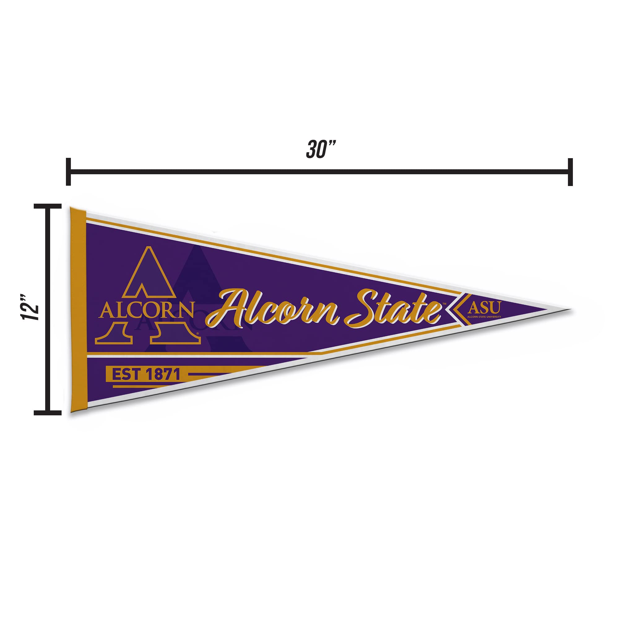 Rico Industries Ncaa Alcorn State Braves Classic 12'' X 30'' Felt Wall D  Cor Pennant - Great For Home/Bed Room/Man Cave D  Cor
