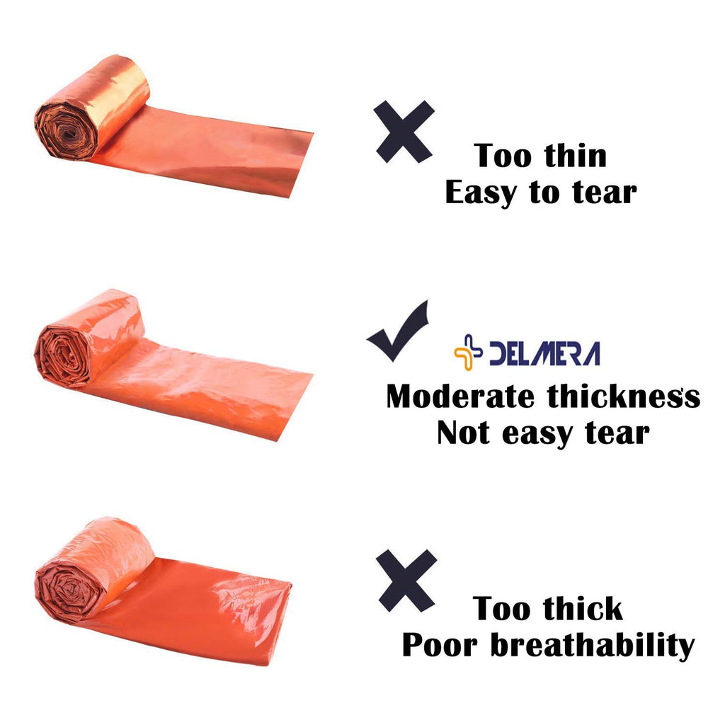 Delmera Emergency Survival Sleeping Bag, Lightweight Waterproof Thermal Emergency Blanket, Bivy Sack With Portable Drawstring Ba
