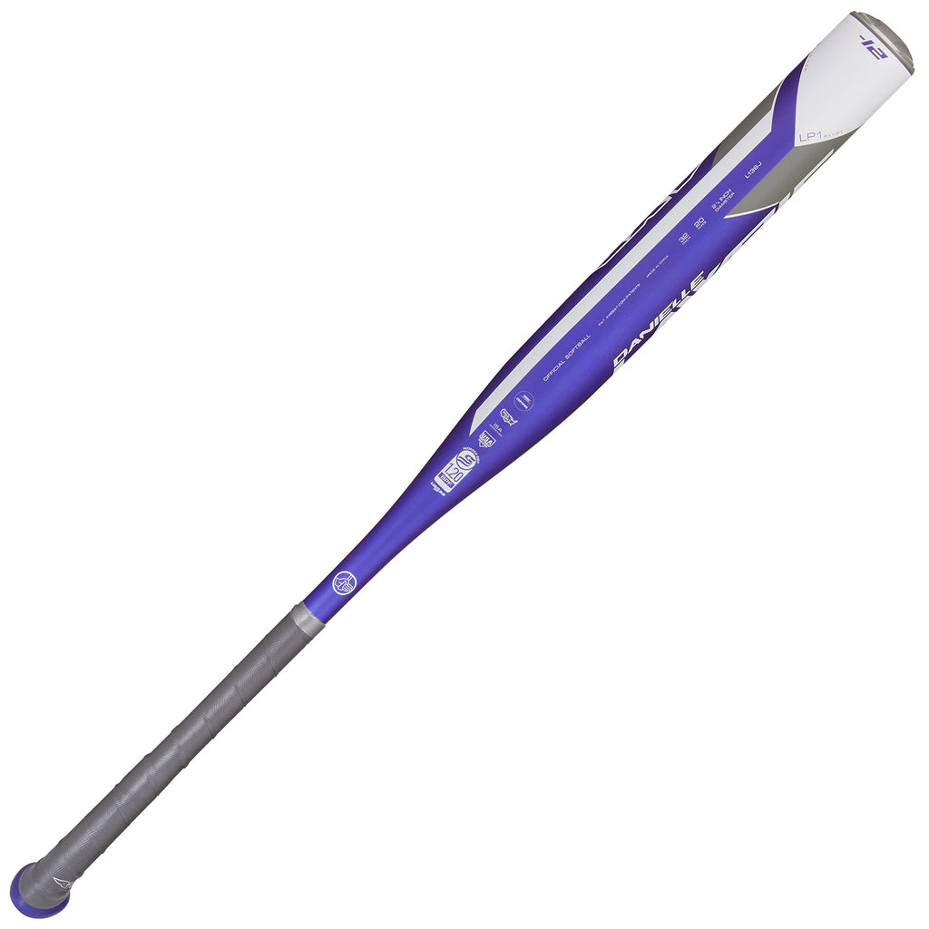 Axe Bat 2023 Danielle Lawrie (-12, 2-1/4'') Asa/Usa Usssa Fastpitch Softball Bat, 1-Piece Alloy, Purple/Gray/White (27'' / 15 Oz