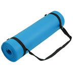 Fitvids 1/2-Inch Thick High Density Foam Exercise Yoga Mat with Carrying Strap, For Cushioning The Body Against Hard Floors, Blu