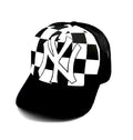 Michelangelo MenS And WomenS Checks Ny Half Net Cap (Black, Free Size)
