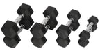 Fitvids Rubber Encased Hex Dumbbell, Set Including 5, 10, 15, 20Lb Pairs