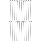 Huji 20Pcs Galvanized Steel Tent Pegs Stakes