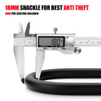 Ushake Bicycles U Lock, Heavy Duty Bike Scooter Motorcycles Combination Lock Gate Lock For Anti Theft (Black 14Mm Chackle)