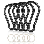 10Pcs 4''/10Cm Large Carabiner Clip,Strong Unlocking Caribeaner Keychain Pack For Backpack Hook, Light Duty Paracord Umbrella E