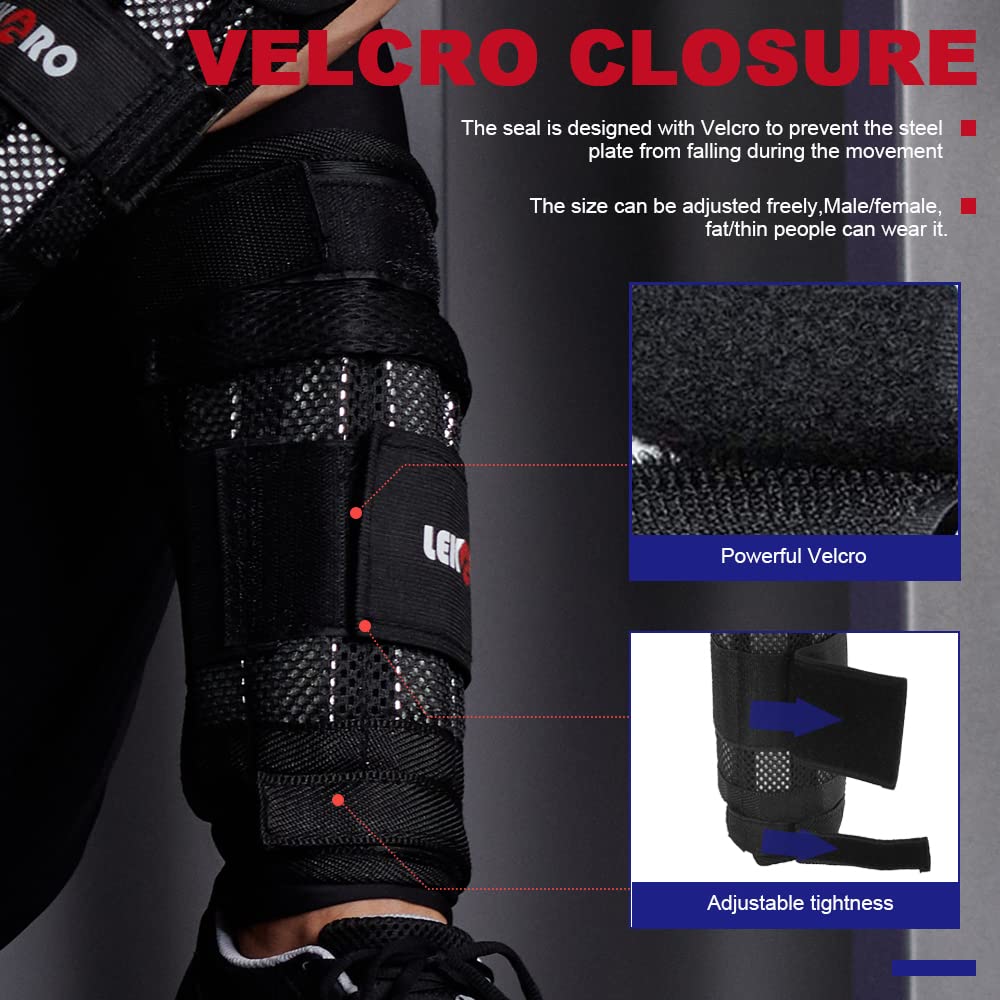 Adjustable Ankle Weights, Leg Wrist Weights, Removable Leg Weights For Men Women Fitness, Walking, Jogging, Workout, 1Pair 2 Pac
