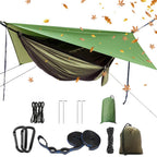 Portable Single Double Nylon High Strength Parachute Hammock Rainfly Set, Camping Hammock With Rain Fly Tarp And Mosquito Net Te