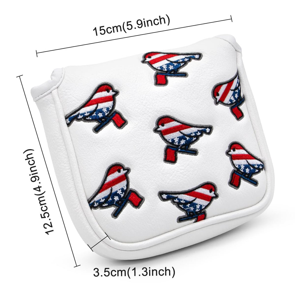 Golf Head Covers Driver Cover 3 Wood Headcover Hybrid Head Covers Embroidery Usa American Flag Birdie Design Golf Club Headcover