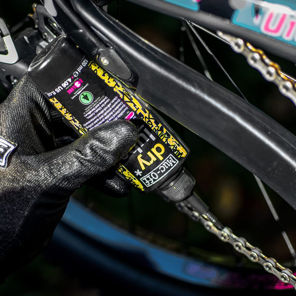 Muc-Off Dry Chain Lube, 120 Milliliters - Biodegradable Bike Chain Lubricant Suitable For All Types Of Bike - Formulated For Dry
