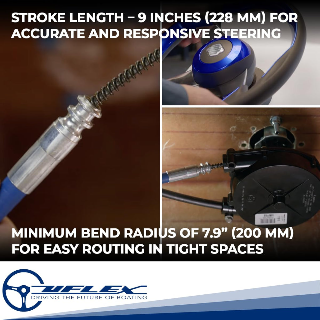 Uflex M66 10' Fast Connect Rotary Steering Cable Universal