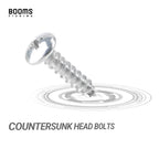 Booms Fishing Ma1 Kayak Pad Eye Nylon Nuts & Bolts Kit 12Pcs Black