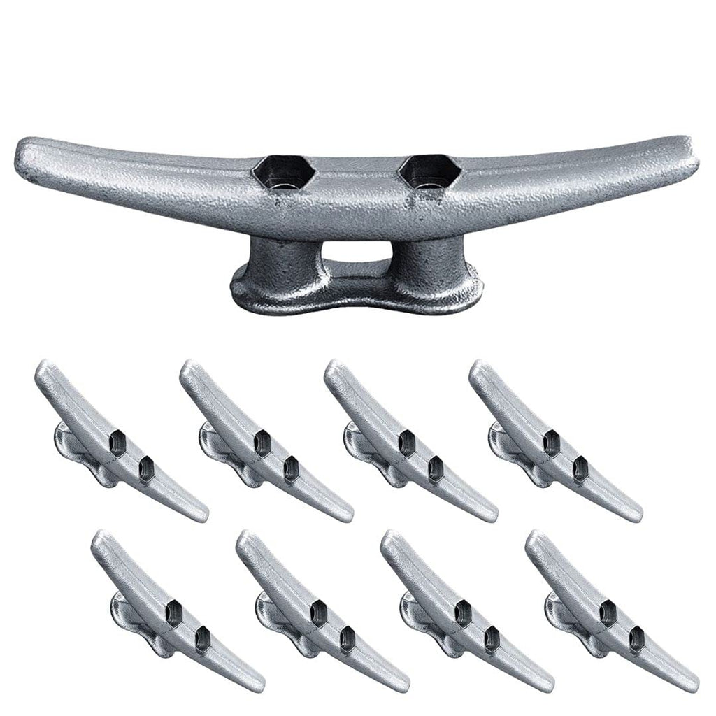 Simplified Living 6'' Boat Dock Cleats: Rough Cast Hot Dipped Galvanized Iron: 4, 8, 16 Pack (8 Pack)