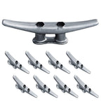 Simplified Living 6'' Boat Dock Cleats: Rough Cast Hot Dipped Galvanized Iron: 4, 8, 16 Pack (8 Pack)