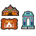Giftplease India Gate Delhi Fridge Magnets Set of 3 | Travel Souvenir | Refrigerator Magnet | Gifts | Decorative Items for Kitc