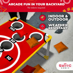 Swooc Games - Coney Island Toss - Arcade Style Cornhole Board Set W/Carrying Case & 15+ Games - Corn Hole Games For Adults - Kid
