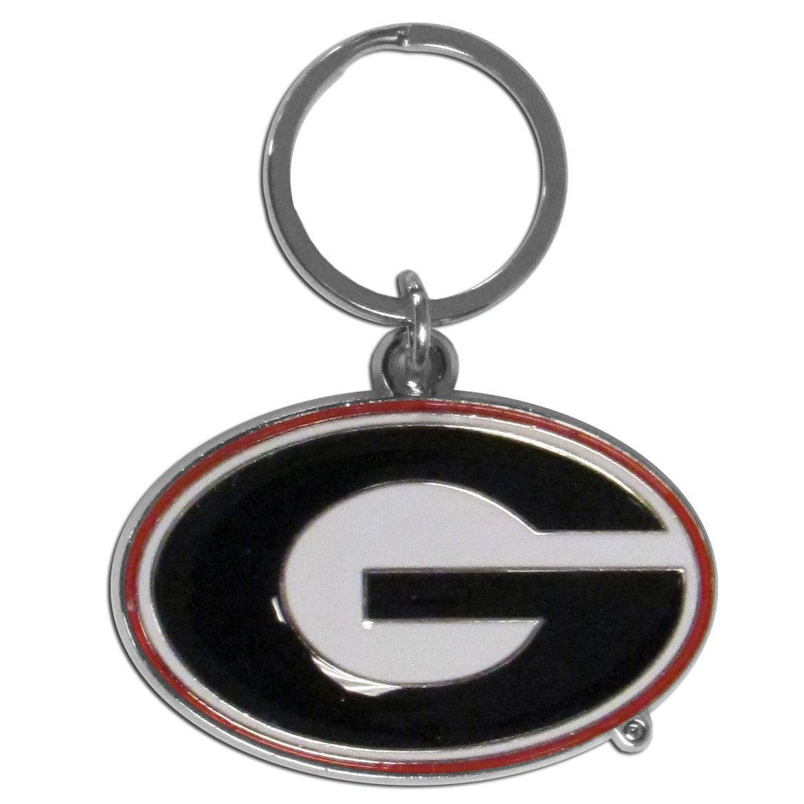 Ncaa Siskiyou Sports Fan Shop Georgia Bulldogs Chrome & Enameled Key Chain One Size Team Colors