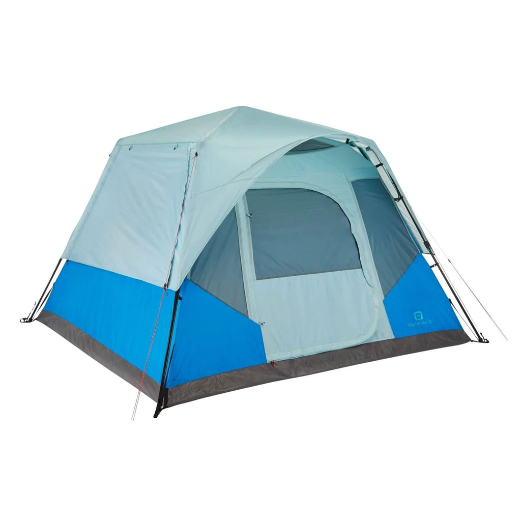 Outbound Quickcamp 6 Person 3 Season Lightweight Cabin Style Tent With A Heavy Duty 600 Mm Coated Rainfly, Front Canopy, And Car