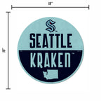 Rico Industries Nhl Hockey Seattle Kraken Classic Shape Cut Pennant - Home And Living Room D  Cor - Soft Felt Ez To Hang
