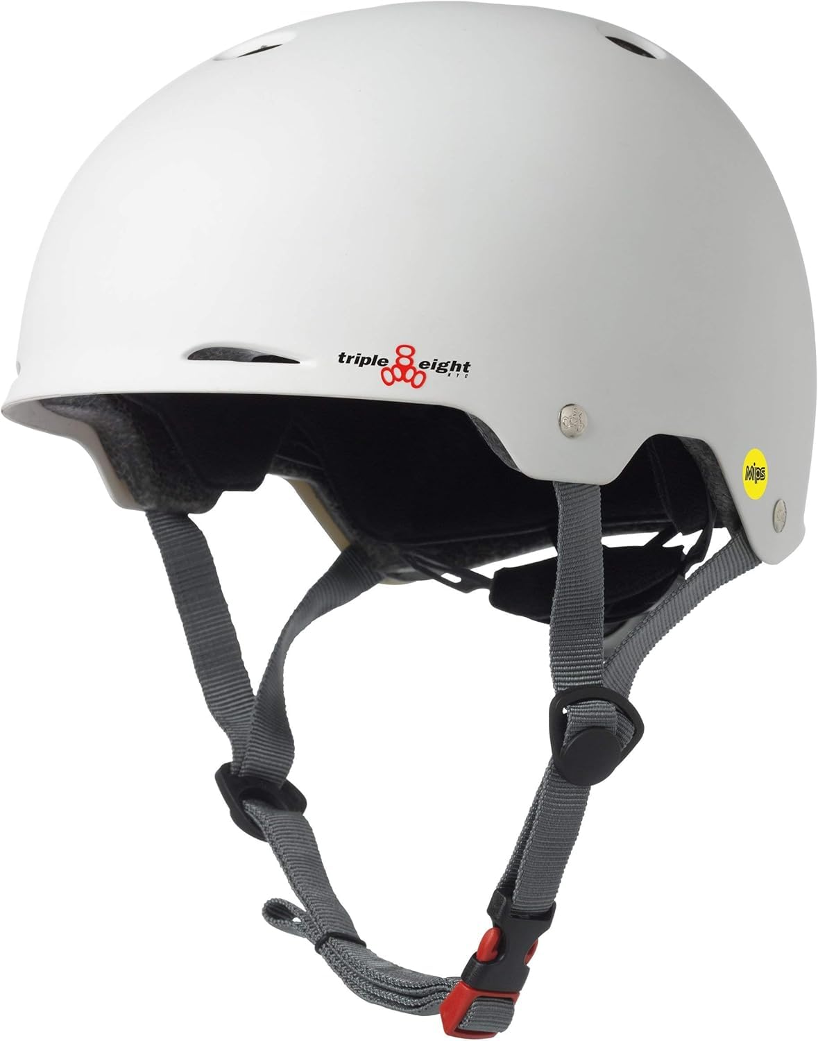 Triple Eight 3348 Gotham Dual Certified MIPS Skateboard and Bike Helmet, White Matte, Large / X-Large