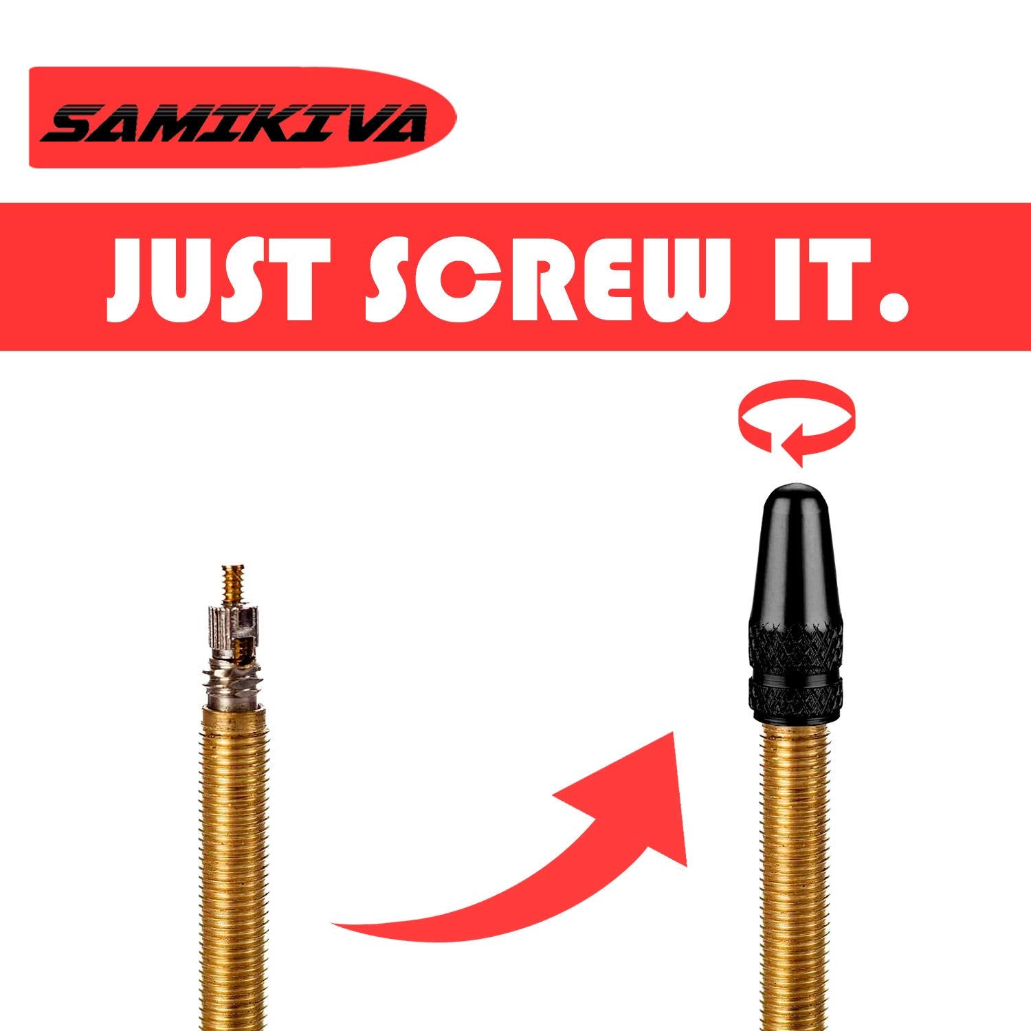 Samikiva (10 Pack) Bike Presta Valve Stem Caps, Chrome Anodized Aluminum, Use On Presta French Valves, Dust Caps For Mtb Road Ra