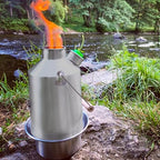 Scout 41 Oz. Anodized Aluminum Kelly Kettle? (1.2 Ltr) Rocket Stove Boils Water Ultra Fast With Just Sticks/Twigs. Enables You T