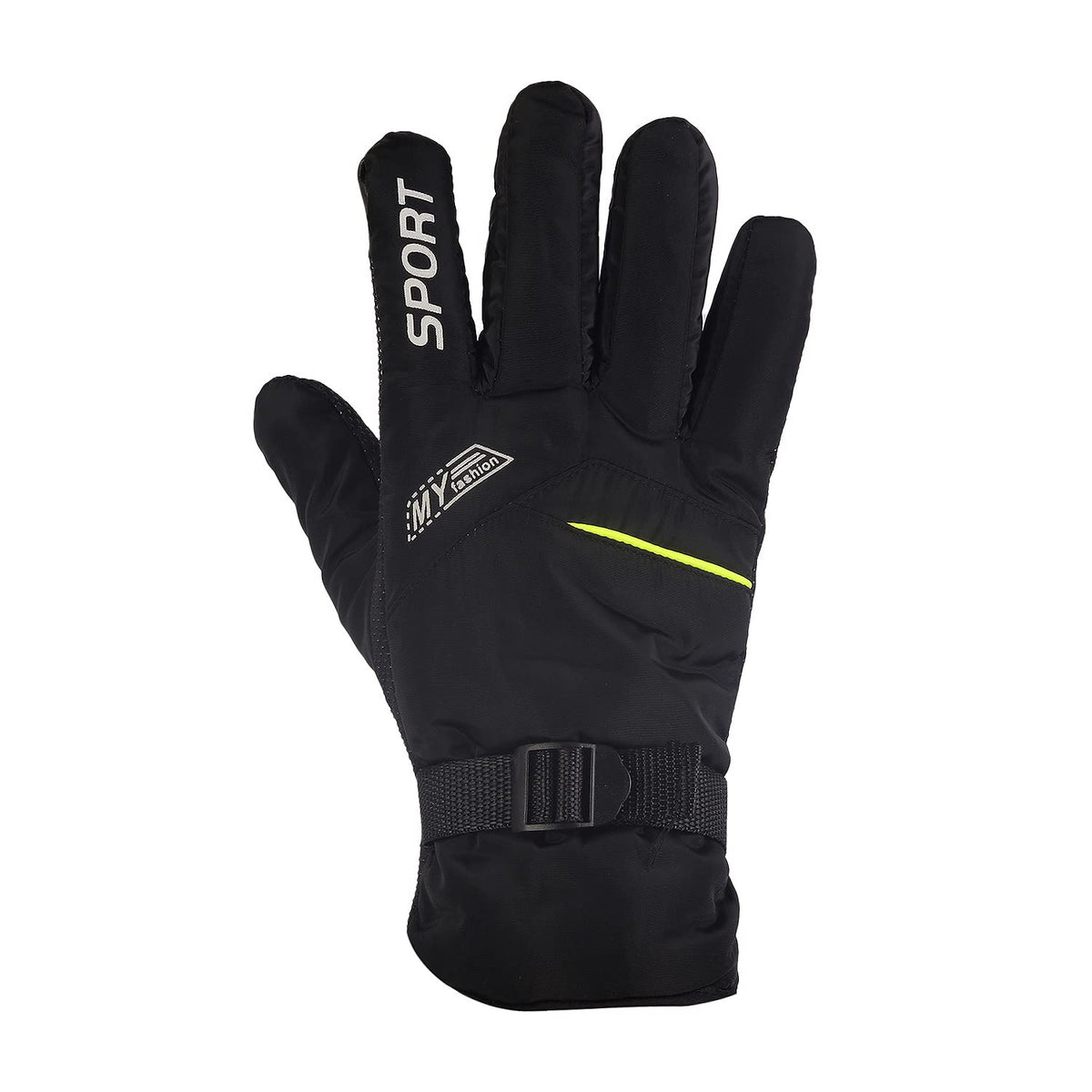 Zaysoo Gloves Sports My Fashion Design Touchscreen Compatible On Thumbs, Index Finger Sports Gloves  Black Yellow