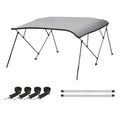 Naviskin Light Grey 4 Bow 8 'L X 54 '' H X 91 ''-96 '' W Bimini Top Cover Includes Mounting Hardwares,Storage Boot With 1 Inch A