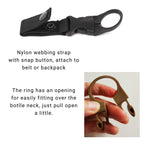 F Flammi 3Pcs Hanging Buckle Portable Water Bottle Ring Holder Mineral Water Bottle Clip For Backpack Belt Outdoor Camping Hikin