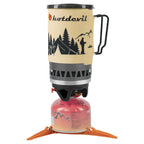 Hotdevil (1.4-Litre) Backpacking Camping Stove Portable Cooking System With Piezo Ignition, Outdoor Mini Burner Camping Stove Ki
