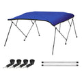 Naviskin Pacific Blue 3 Bow 6 'L X 46 '' H X 73 ''-78 '' W Bimini Top Cover Includes Mounting Hardwares,Storage Boot With 1 Inch
