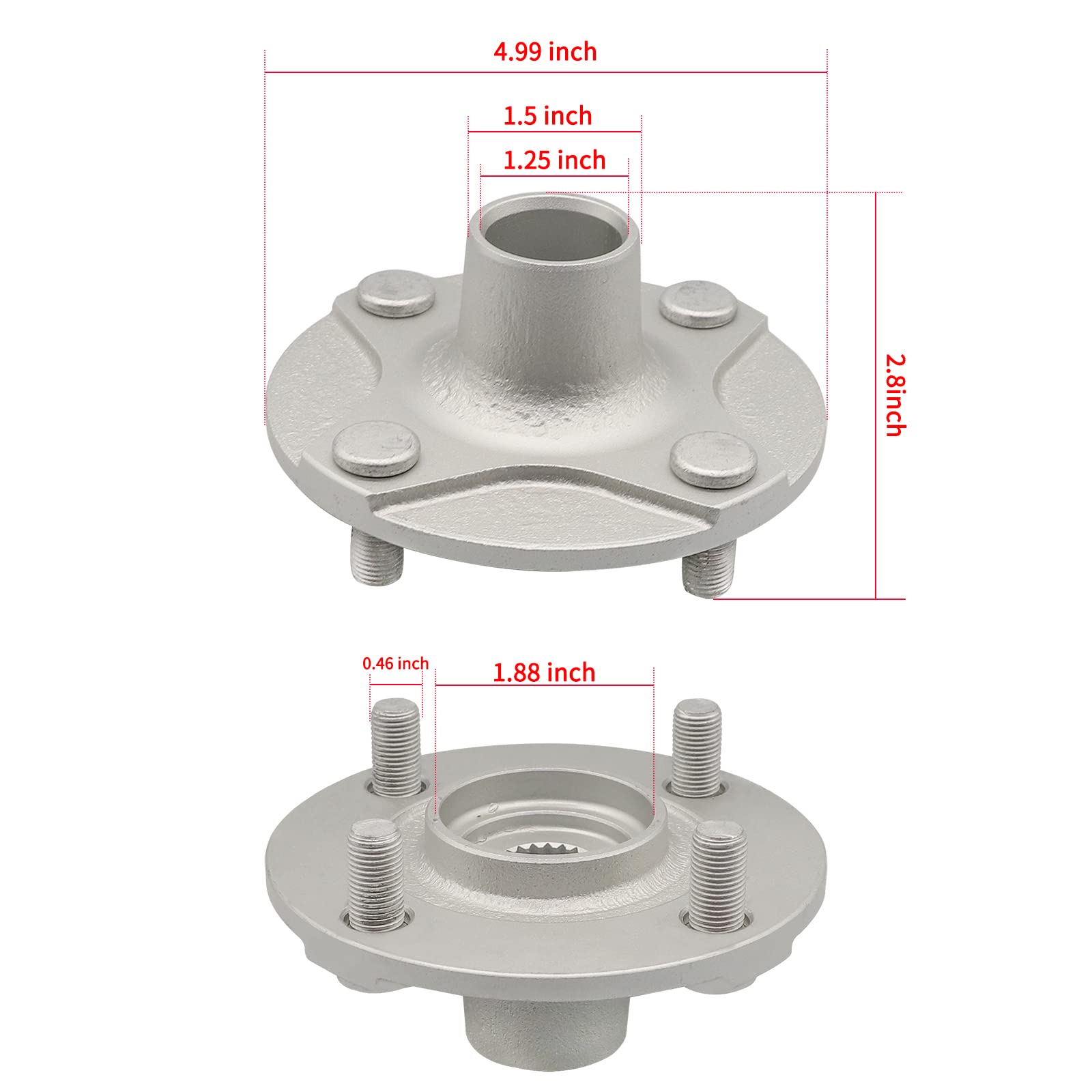Panglong Suitable For Yamaha G29 Golf Cart Rear Wheel Hub Part G29 Drive Gas Electric Jw1-G6542-00-00