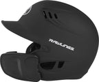 Rawlings  R16 Reversible Ext  Matte Batting Helmet  Reversible Face Guard  Junior  Matte Black