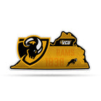 Rico Industries Ncaa Virginia Commonwealth Rams State Shape Shape Cut Pennant - Home And Living Room D  Cor - Soft Felt Ez To Ha