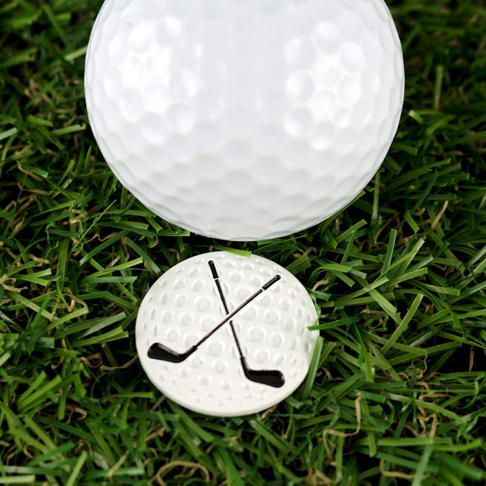 Myartte Creative Golf Ball Marker Soft Enamel Golf Markers 24.4Mm Assorted 5 Pcs (Golf Club)