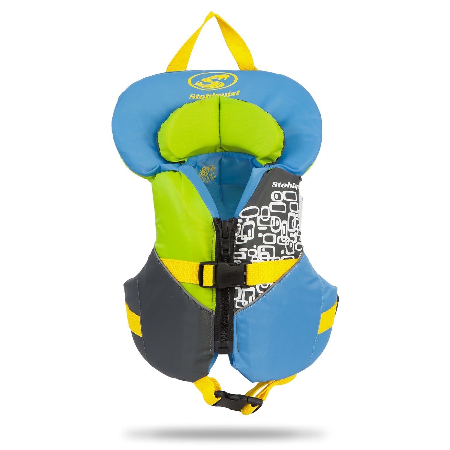 Stohlquist Child Life Jacket. US Coast Guard Approved Type II Infant PFD (20-30 lbs) with Support Collar & Grab Handle. Adjustab