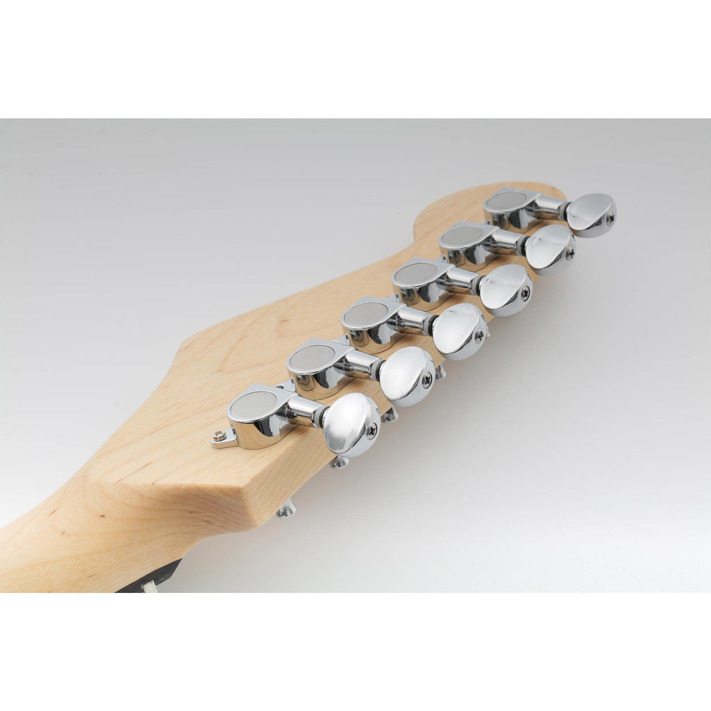 Musiclily 6 Inline Sealed Guitar Tuners Tuning Pegs Machine Heads Set,Kidney Button Chrome