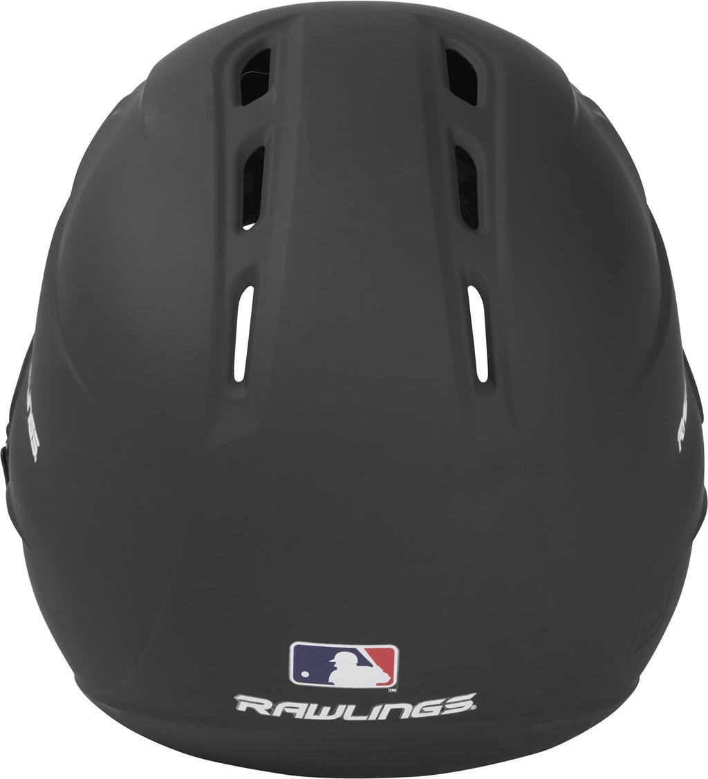 Rawlings  R16 Reversible Ext  Matte Batting Helmet  Reversible Face Guard  Junior  Matte Black