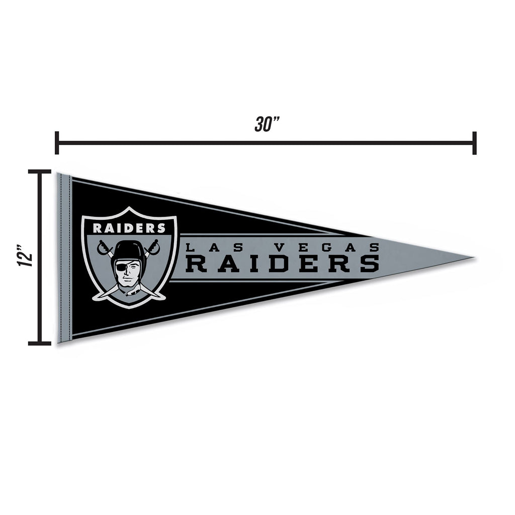 Rico Industries Nfl Football Las Vegas Raiders Retro 12'' X 30'' Felt Wall D  Cor Pennant - Great For Home/Bed Room/Man Cave D
