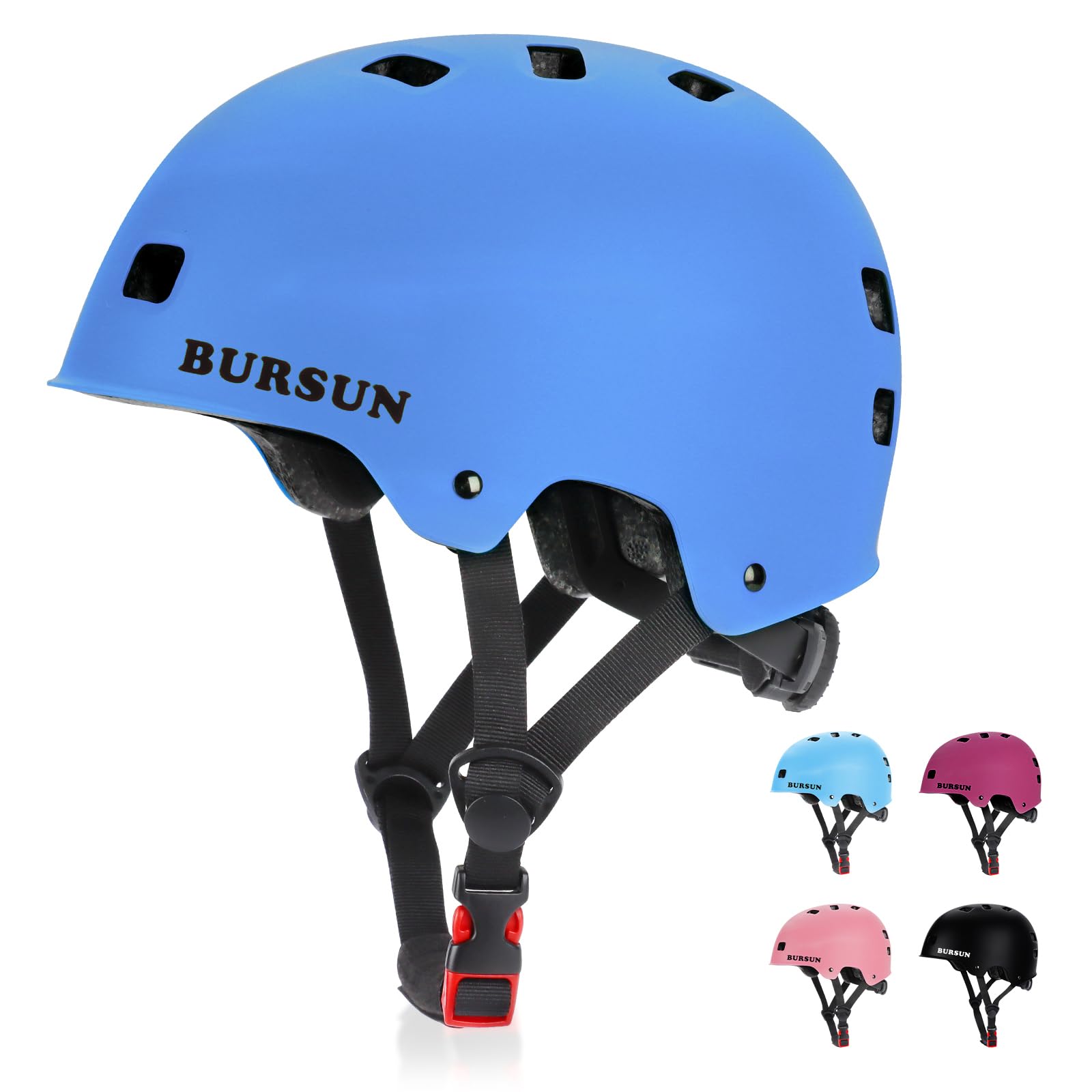 Bike Skateboard Helmet For Ages 5-8-14-16 Kids Youth Adults, Adjustable Multi-Sport Helmet For Scooter Bicycle Roller Skate Inli