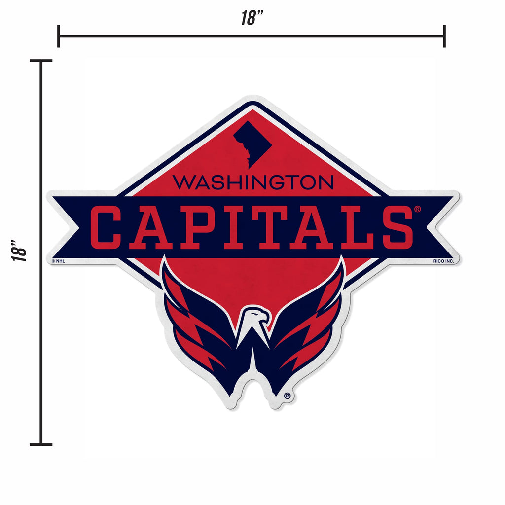 Rico Industries Nhl Washington Capitals Diamond Shape Cut Pennant - Home And Living Room D  Cor - Soft Felt Ez To Hang