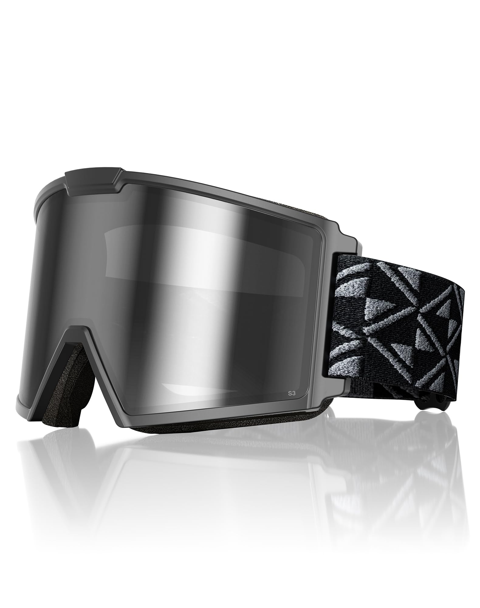 Innerking Snow Ski Goggles Over Glasses - Anti-Fog OTG Goggles for Men Women Youth, Winter Snowboarding & Skiing Goggles-Black F