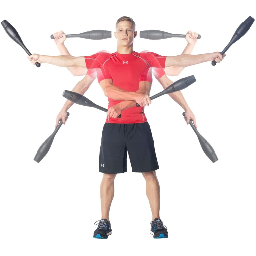 Ultimate Body Press Indian Clubs (Black, 1-Pound) (Ic-1)