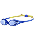 Arena Unisex Spider Junior Youth Swim Goggles For Boys And Girls, Blue  Blue  Yellow, Mirror Lens