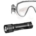 ORCATORCH D560 Mini Scuba Dive Light Headlamp Rotary Switch Underwater Torch with 360 Degrees Rotatable Mask Clip, Backup Batter