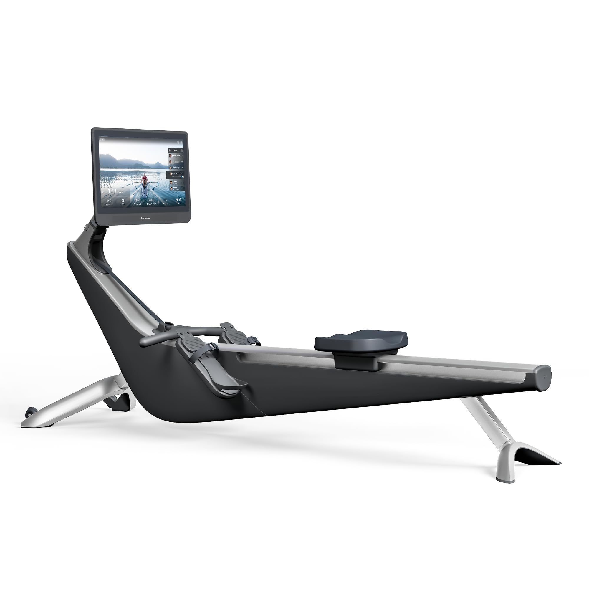 Hydrow Origin Rowing Machine with Immersive 22 HD Rotating Screen - Stows Upright | Live and On-Demand at-Home Workouts, Members