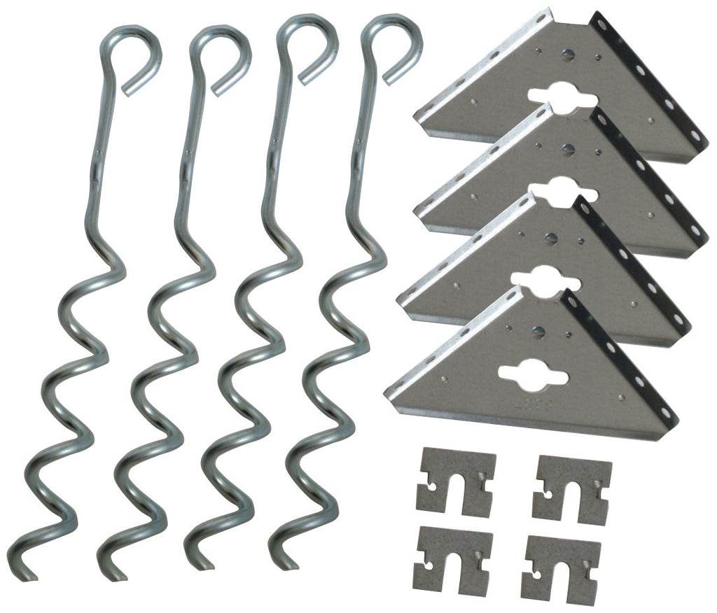 Arrow Shed Ak600 Earth Anchor Kit, Steel-Stainless
